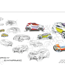 Skoda Malamute Sketches. Un proyecto de Diseño, Diseño de automoción y Diseño industrial de Álvaro Báez Domènech - 19.04.2012