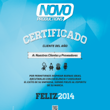 certificado cliente del año. Un proyecto de Publicidad, Br, ing e Identidad y Diseño gráfico de Beatriz Elena Alvarez Diaz - 27.01.2014