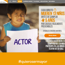 WorldVision - Microsite Quierosermayor.org. Design, UX / UI, Art Direction, Br, ing, Identit, Information Architecture, and Web Development project by Sebas Intelisano - 12.14.2013