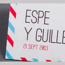 Invitación Boda Espe y Guille. Design projeto de Babblá Estudio - 31.08.2013