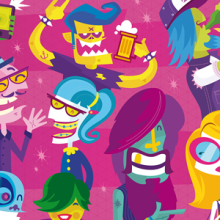 Tracking Trash Party Poster . Un proyecto de Ilustración tradicional, Diseño de personajes y Diseño gráfico de Leone - 30.01.2014