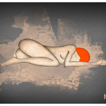 el placer de dormir. Design, Traditional illustration, and Graphic Design project by Elena Marticorena - 02.03.2014