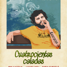 Cartel para el cortometraje 'CUATROCIENTAS CALADAS'  de José Luis Estañ. 2004. Design, Traditional illustration, and Advertising project by Fernando Fernández Torres - 02.04.2014