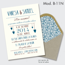 invitación de boda estilo vintage. Design projeto de imprentapedragosa - 06.02.2014