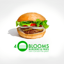 4 Blooms Burgers and Fries. Art Direction project by Juan Sánchez - 08.12.2012