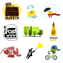Logotipos e iconos. Design, Traditional illustration, and Advertising project by Dani Blanc - 04.26.2013