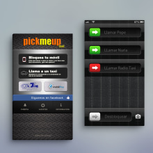 App PickmeupTaxi. Advertising, and Graphic Design project by Camino de Pablos - 02.09.2014
