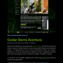 Gúdar Sierra Aventura: Newsletter: creación, envío y gestión de listas.. Advertising, Marketing, and Web Development project by Elena Doménech - 02.10.2014