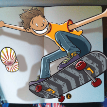 Flying skateboard. Traditional illustration project by jordi esteve zapata - 02.15.2014