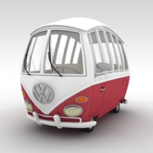 VW Cartoon Van. 3D, and Animation project by Héctor del Amo - 02.16.2014