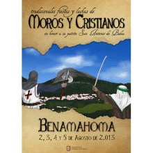 Moros y Cristianos · Benamahoma 2013. Traditional illustration, and Graphic Design project by Juan Antonio Baena - 05.19.2013