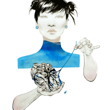 Corazón Azul. Ilustração tradicional projeto de MarrotoArt - 21.02.2014