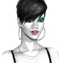 Rihanna. Artes plásticas projeto de Marta Bellvehí Suñer - 22.11.2012