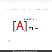 Diseño de la  web del estudio . . Un proyecto de Arquitectura de Abraham Muñoz - 24.02.2014