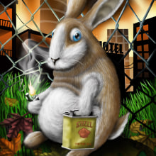 Conejo rabioso. Ilustração tradicional projeto de Victor Manuel Lozano Lázaro - 25.02.2014