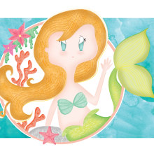 Little Mermaid . Traditional illustration, Animation, and Character Design project by Trixie V - 03.04.2014