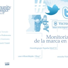 Estudio de monitorización marca #RedesSociales. Advertising, and Marketing project by Elena Doménech - 03.06.2014