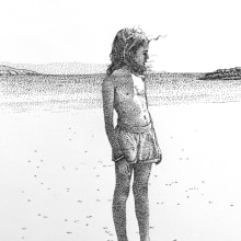 Standing by the sea. Traditional illustration project by Pablo Jurado Ruiz - 03.09.2014