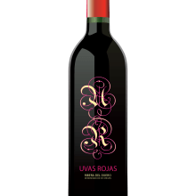 Uvas Rojas Wine Label. Br, ing, Identit, Packaging, T, and pograph project by Sergio Castañeda - 03.12.2012