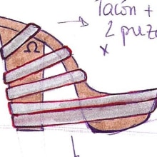 Bocetos "Tacón Locura". Product Design, and Shoe Design project by Esther Bastida Llorente - 03.13.2014