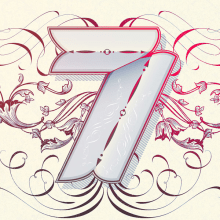 7th Anniversary Letterings. Traditional illustration, Art Direction, T, and pograph project by Noem9 Studio - 03.18.2014