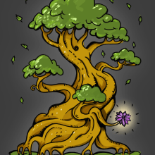 Magic tree. Ilustração tradicional projeto de Jaume Turon Auladell - 23.03.2014