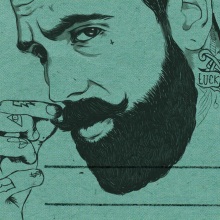 Beard. Ilustração tradicional projeto de Judith González - 27.03.2014
