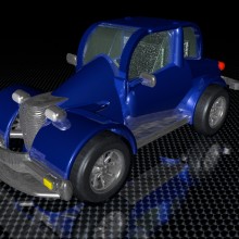 Carro estilo años 60 en 3D. 3D project by Andres Torres A. - 03.31.2014