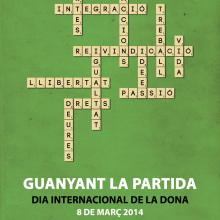Cartell Dia Internacional de la Dona (2014). Design, and Graphic Design project by Raquel Vergara Pizarro - 04.01.2014