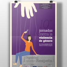 10ª Jornadas contra la violencia de género. Un proyecto de Ilustración tradicional de Zahira Rodríguez Mediavilla - 17.11.2011