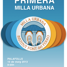 Cartell Milla Urbana de Palafolls. Un proyecto de Diseño, Eventos y Diseño gráfico de Oriol Pla Cantons - 02.03.2013