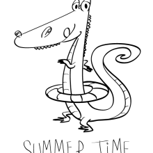 Summer Time. Ilustração tradicional projeto de César Casado - 03.04.2014