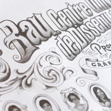 Orla para la 1ª promoción del Grado en Diseño de Bau.. Design gráfico, e Tipografia projeto de Ivan Castro - 06.04.2014