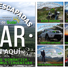 Promoción online eventos: Las 9 escapadas a la Sierra de Gúdar. Publicidade, Design gráfico, e Marketing projeto de Elena Doménech - 06.04.2014