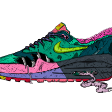 Nike am1 "Z". Design, Traditional illustration, and Advertising project by Javier "KF" - 12.19.2013