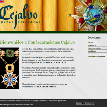 Condecoraciones Cejalvo. Un proyecto de Diseño Web de Cristina Álvarez - 08.01.2011