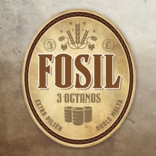 Cerveza Fosil. Design gráfico projeto de Carlos Ruiz Gallardo - 08.05.2013