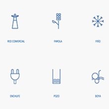 Familia de pictogramas de energía solar.. Design gráfico projeto de Mario Solera - 09.07.2013