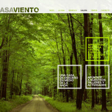 Página web "Casa Viento". Web Design projeto de María Hernández - 13.04.2014