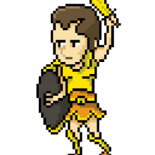 Gladiador - PixelArt. Animation, Character Design, and Graphic Design project by Camilo Gianfelice - 04.14.2014
