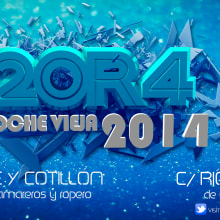 Diseño Flyer Noche Vieja 2014. Un proyecto de Diseño y Diseño gráfico de Sofía Ordóñez - 18.12.2013