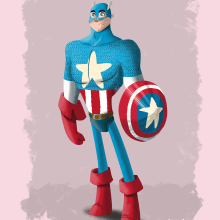 Capitán America. Ilustração tradicional, Cinema, Vídeo e TV, Animação, Design de personagens, e Design editorial projeto de David Pavón Benítez - 15.04.2014