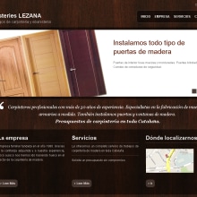 Web de la empresa Carpintería Lezana. Un proyecto de Diseño Web de Montse Martinez - 15.04.2014