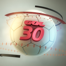 Cabecera Gol 30. Un progetto di Cinema, video e TV, 3D, Animazione, Br, ing, Br e identit di Marc Vilarnau - 18.04.2014