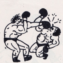 sketch - Boxing. Traditional illustration project by Sergi Bosch - 04.19.2014