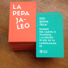 Tarjetas diseñadas por Cocolia para La Pepa Jaleo. Graphic Design project by Lettercotton - 04.23.2014