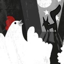 Ilustración las gallinas y el zorro.. Ilustração tradicional, Design editorial, e Design gráfico projeto de Beatriz Hdez - 29.04.2014