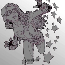 Heroína. Traditional illustration project by I.J.Malone - 05.02.2014