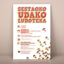 Cartel Ludoteca verano ayto. Sestao. Design gráfico projeto de Iban - 04.05.2014