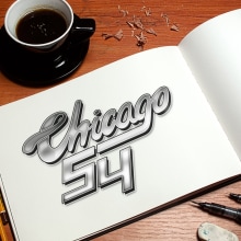 Lettering Chicago 54. Tipografia projeto de Iban - 04.05.2014